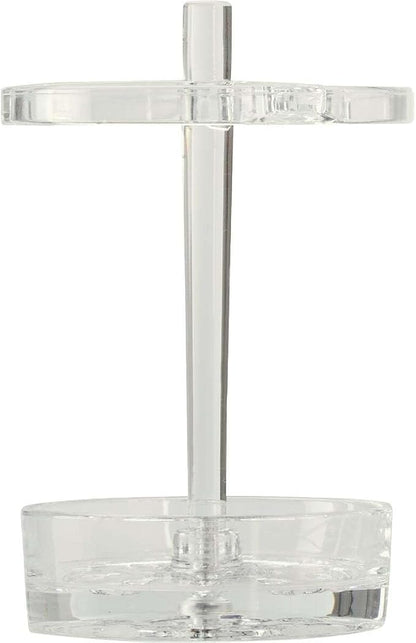 iDesign Toothbrush Holder, Clear | For Normal to Large Toothbrushes, Fits Spin Brushes, Holds Toothpaste