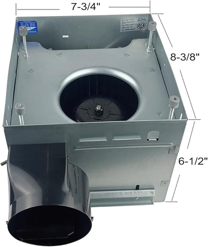Good Housekeeping 90053 Yorkshire Decorative 80 CFM 2.5 Sones Bathroom Ventilation Exhaust Fan with Light, Brushed Nickel