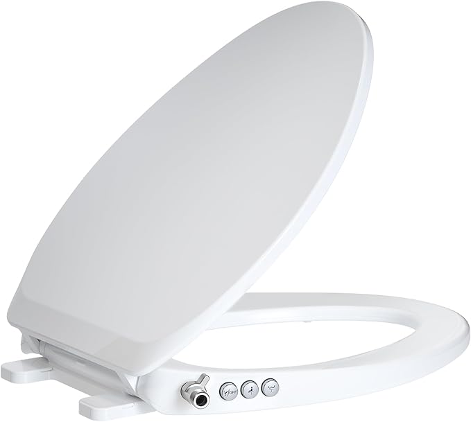 Bidet Toilet Seat – Non-Electric, Self-Cleaning Dual Nozzles for Frontal & Rear Wash, Adjustable Water Pressure, Slow-Close Lid, Fits Elongated Toilets – Hygienic & Eco-Friendly Upgrade (Elongated)