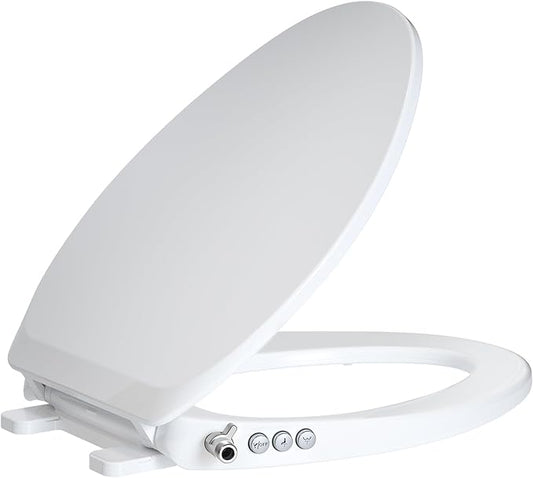 Bidet Toilet Seat – Non-Electric, Self-Cleaning Dual Nozzles for Frontal & Rear Wash, Adjustable Water Pressure, Slow-Close Lid, Fits Elongated Toilets – Hygienic & Eco-Friendly Upgrade (Elongated)