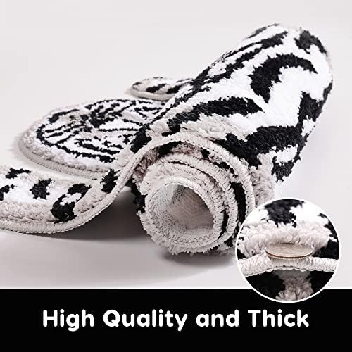Panstar Tiger Bath Mat for Bathroom, Cute White Tiger Animal Cartoon Bath Mat Non Slip Animals Shaped Absorbent Bathtub Rug Bathroom Plush Shower Rugs