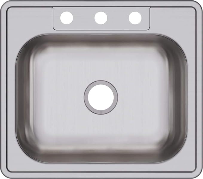 Dayton D125221 Single Bowl Drop-in Stainless Steel Sink 25 x 22 x 6.5625"