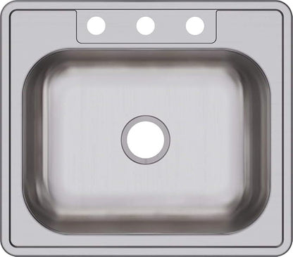 Dayton D125221 Single Bowl Drop-in Stainless Steel Sink 25 x 22 x 6.5625"