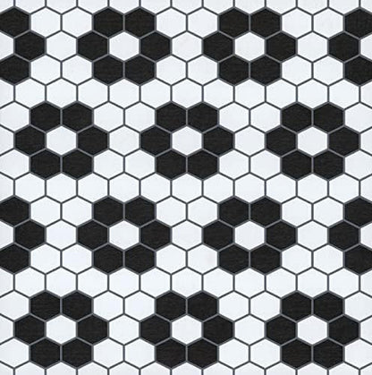 FloorPops Black Biscotto Peel & Stick Floor Tiles,FP3931,(Pack of 6)