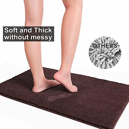 Urvoix Bathroom Rugs Set - 3 Pieces Ultra Soft Non-Slip Bath Mats Set