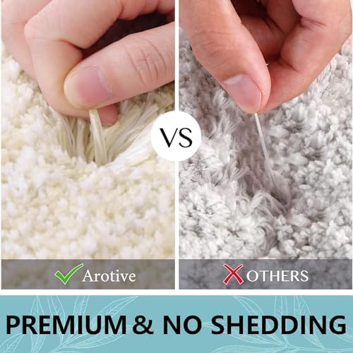 Arotive Microfiber Bathroom Rugs, Shaggy Soft Absorbent Bath Rug, 40x24