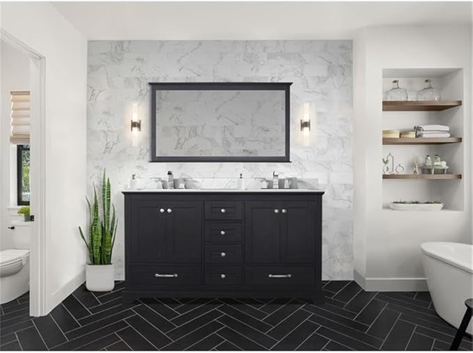 Dukes 60 in. W x 22 in. D Espresso Double Bath Vanity