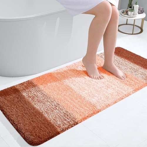 OLANLY Bathroom Runner Rug 40x20, Extra Soft Absorbent Microfiber Bath Rugs