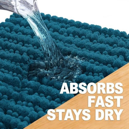OLANLY U-Shaped Toilet Rug 24x20, Thick Soft Absorbent Chenille Contour Rug