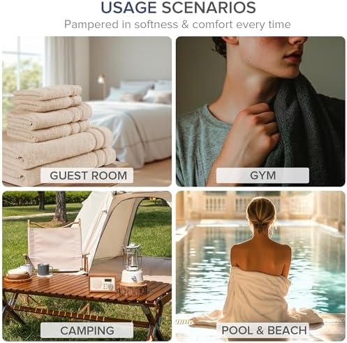 Comfort Spaces 4 Pc Bath Sheet Set 30x60, 100% Cotton 400GSM, Navy Blue