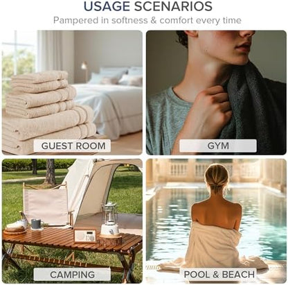 Comfort Spaces 6 Pc Towel Set, 100% Cotton Zero Twist, Indigo Navy Blue
