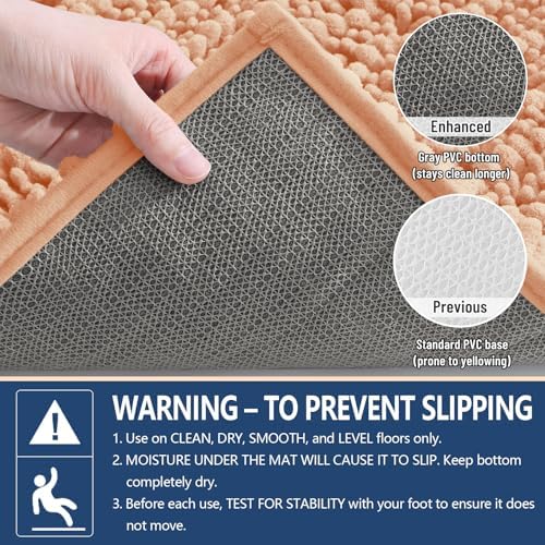Arotive Bathroom Rugs Mat 36x24, Soft Absorbent Chenille Shaggy Bath Mat