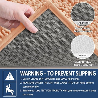 Arotive Bathroom Rugs Mat 36x24, Soft Absorbent Chenille Shaggy Bath Mat