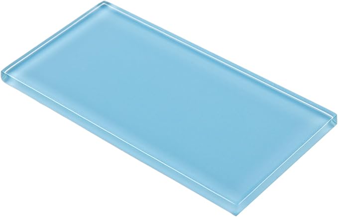 Blue Glass Subway Tile, Glass for Bathroom Kitchen Shower Backsplash Wall, 3 x 6 Inches, 4 Sq.Ft.