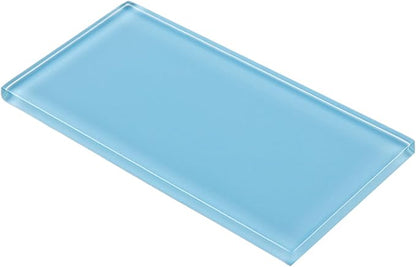 Blue Glass Subway Tile, Glass for Bathroom Kitchen Shower Backsplash Wall, 3 x 6 Inches, 4 Sq.Ft.