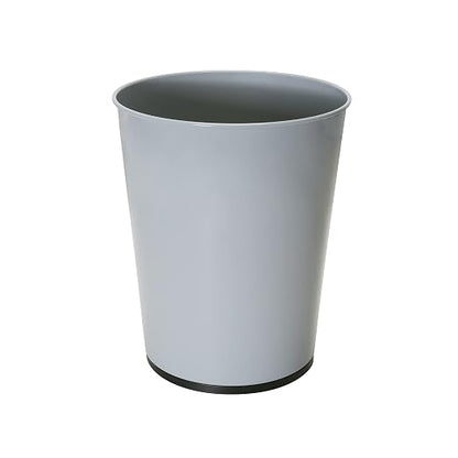 Bath Bliss 5 Liter Small Wastebasket | 2 Pack | Round Open Top | Trash Can | Bathroom | Bedroom | Kitchen | Office | Dorm | Disposal Waste Bin | Garbage | Grey