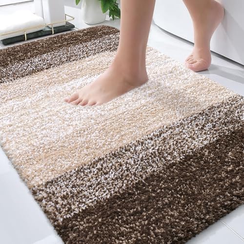 OLANLY Bathroom Rugs Mat 30x20, Extra Soft Absorbent Microfiber Bath Rugs