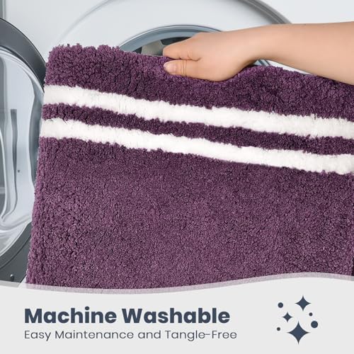 PURRUGS Bathroom Rug, Bath Mat, 20" x 30", Purple
