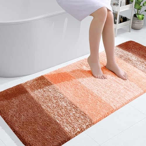 OLANLY Bathroom Runner Rug 54x24, Extra Soft Absorbent Microfiber Bath Rugs