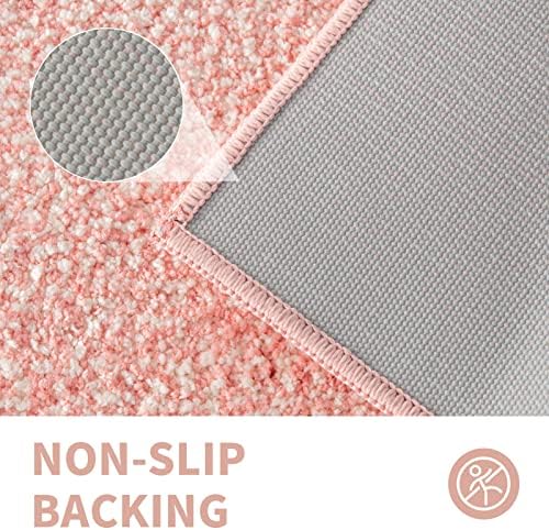 CozeCube Blossom Pink Bath Mat 32"x20" Non Slip Washable Rug