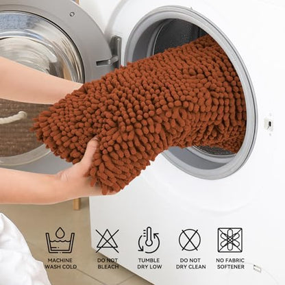 Bcoimo Bath Rug Mat,70x24 Extra Soft Burnt Orange Long Bathroom Runner Rug