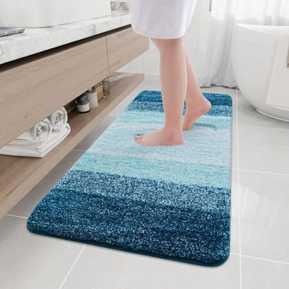 Arotive Microfiber Bathroom Rugs, Shaggy Soft Absorbent Bath Rug, 54x24