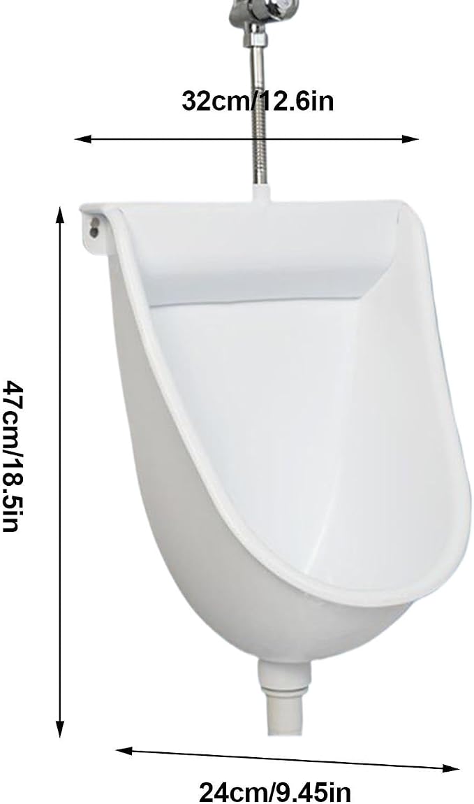 Floating Toilet Wall Mounted Male Toilet with Flush | Male Urinals for Home Dorm Garden RV Apartment Dad Boyfriend Grandpa