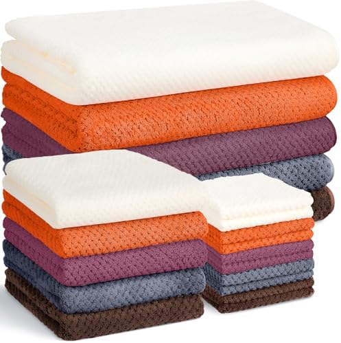 Mixweer 20 Pcs Bath Towel and Washcloths Set for Bathroom, Classic Color
