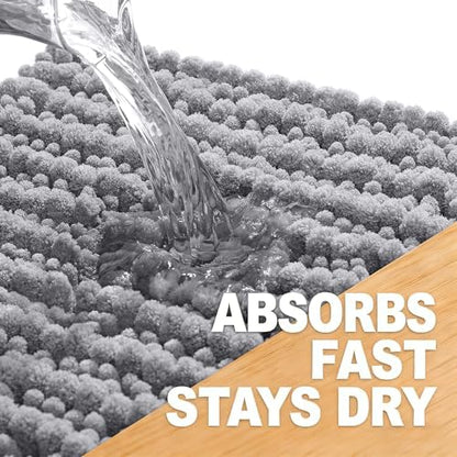 OLANLY Bathroom Rugs 36x24, Thick Soft Absorbent Chenille Bath Rugs