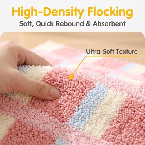 GIB Bathroom Rugs 32"x20", Extra Soft Absorbent Bath Mat for Bathroom Floor