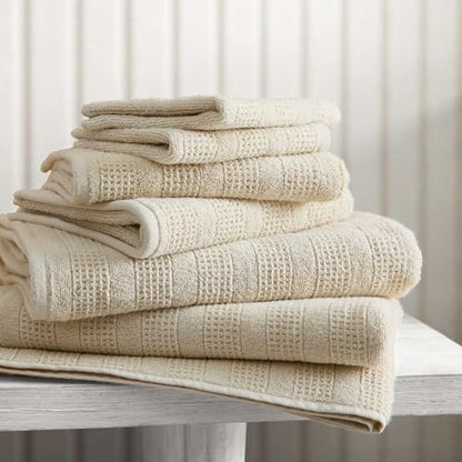 Martha Stewart - Cotton Bath Towel Set, Soft & Absorbent Towels, 6 Pack