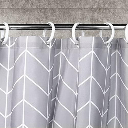 12 Packs Circular Shower Curtain Rings, Plastic Curtain O Rings Hooks for Bathroom, Glide Easily on Bathroom Shower Rod (White)