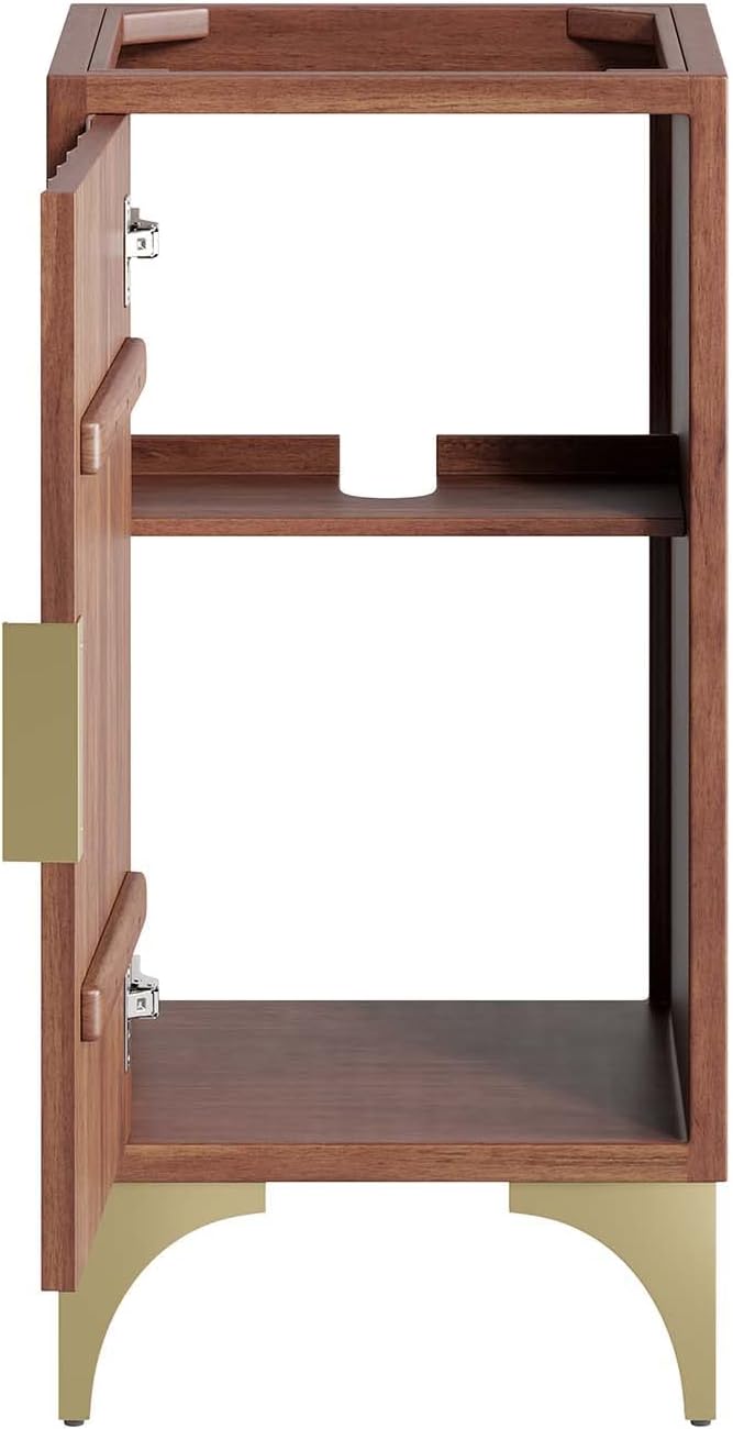 Modway Daylight Bathroom Vanity Cabinet-Sink Basin Not Included, 18 Inch, Walnut