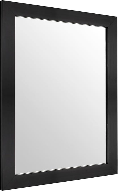 Rectangular Wall Mirror 20x16 Inch Bathroom Mirror for Over Sink, Black | Farmhouse Wall Mounted Mirror, Hangs Horizontally or Vertically for Vanity, Entryway, Restroom
