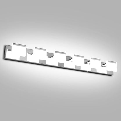 Ralbay LED Modern Vanity Light 6 Light Bathroom Vanity Lights Acrylic Stainless Steel Bathroom Vanity Lighting Fixtures