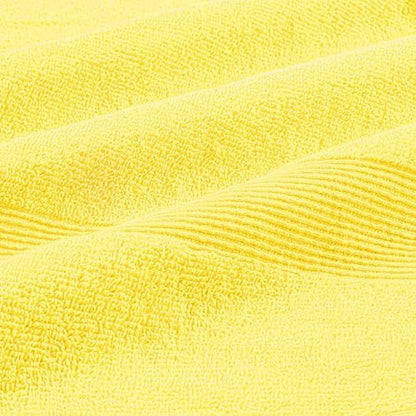 Belizzi Home 4 Pack Bath Towel Set 27x54, 100% Ring Spun Cotton, Ultra Soft Highly Absorbent Machine Washable Hotel Spa Quality Bath Towels for Bathroom, 4 Bath Towels - Lime Yellow