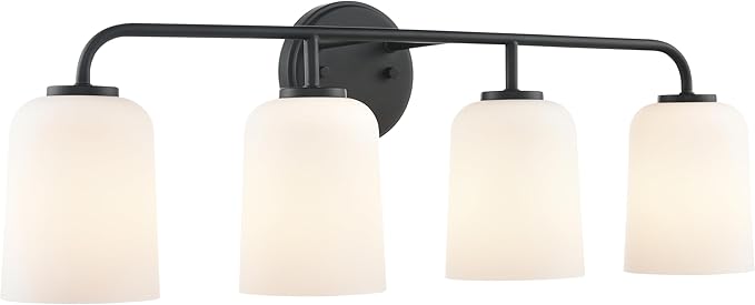 ML Lighting 214104-MB Laphia 28" Wide 4-Light Vanity - Matte Black