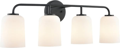 ML Lighting 214104-MB Laphia 28" Wide 4-Light Vanity - Matte Black