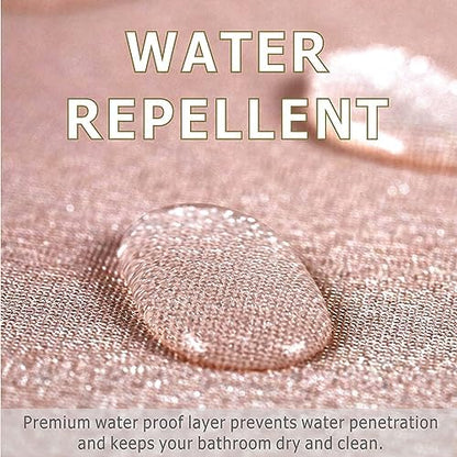 Blush Pink Glitter Shower Curtain: Waterproof Washable Quick Dry, 72Lx72W