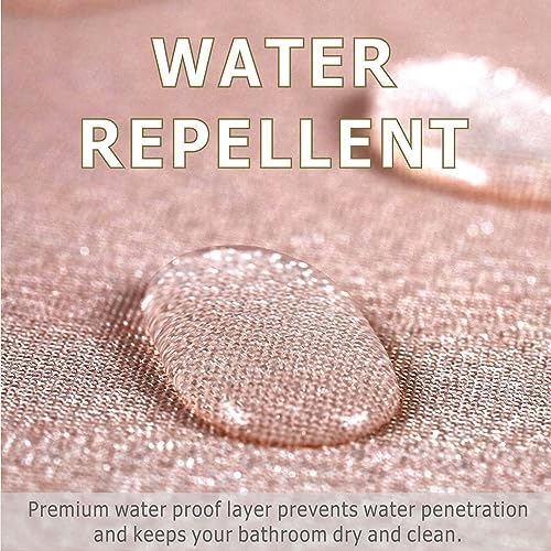 Blush Pink Glitter Shower Curtain: Waterproof Washable Quick Dry, 96Lx72W