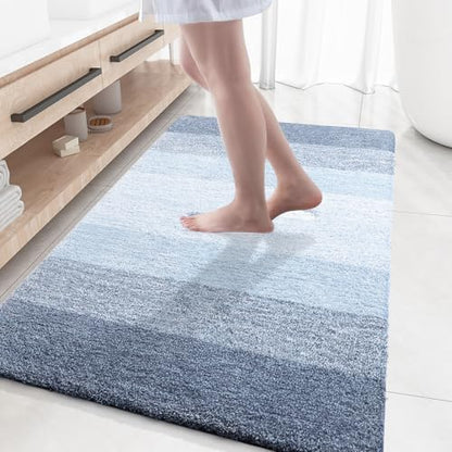 OLANLY Large Bathroom Rugs 59x35, Extra Soft Absorbent Microfiber Bath Rugs