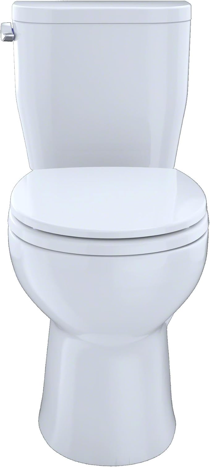 TOTO® EntradaTM Two-Piece Round 1.28 GPF Universal Height Toilet, Cotton White - CST243EF#01
