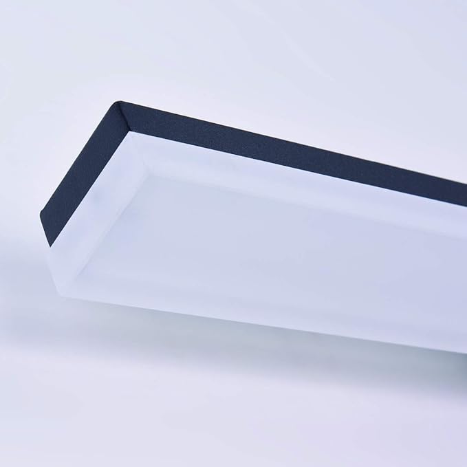 mirrea 24in Modern LED Vanity Light for Bathroom Lighting Dimmable 24w Black Painted (Cold White 5000K)