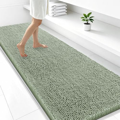 Smiry Bathroom Rugs 59X24, Luxury Chenille Extra Soft Absorbent Bath Mat