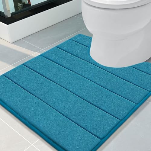 Buganda Memory Foam U-Shaped Toilet Rugs 24 x 20, Absorbent Bathroom mat