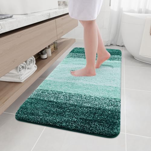 Arotive Microfiber Bathroom Rugs, Shaggy Soft Absorbent Bath Rug, 47x24