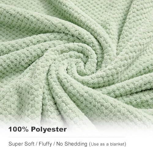 Extra Large Bath Towel Sheet Set 35x70 Inches - Oversized Bath Towels Set,Jumbo Large Polyester - Quick Dry, Lightweight,Super Soft,Highly Absorbent Towel Set for Bathroom,Hotel,SPA,Pack of 4 (Green)