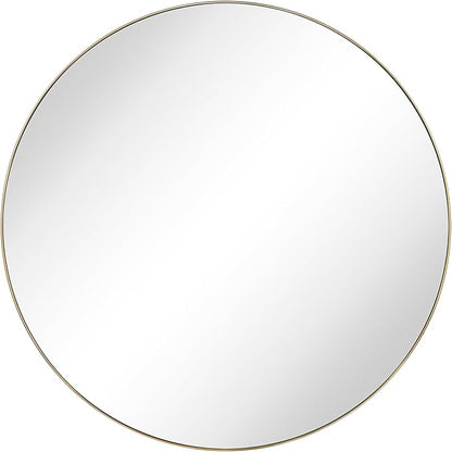 Surface Mount Brushed Gold Round CircleBathroom Medicine Cabinet with Mirror Circlular Shaped Stainless Steel Metal Framed Medicine Cabinets Bathroom Cabinet with Mirror 24'' Diameter