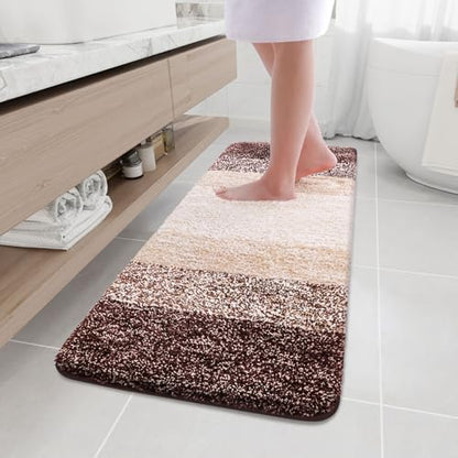 Arotive Microfiber Bathroom Rugs, Shaggy Soft Absorbent Bath Rug, 59x17
