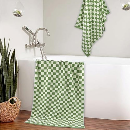 Bath Towels Set of 2 - Luxury Cotton Bathroom Shower Towels Body 55”x27.5”